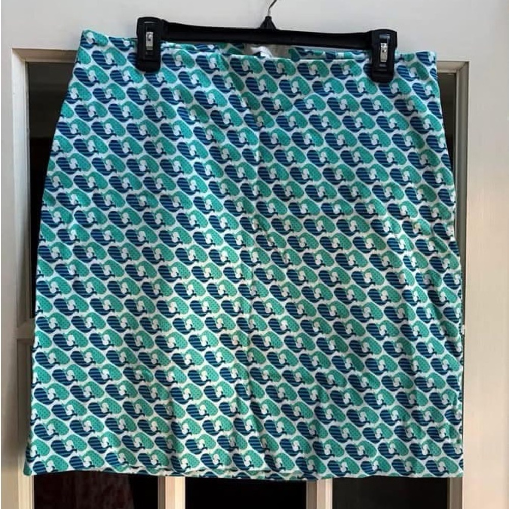Talbots 12 Cute Whale Print Skirt